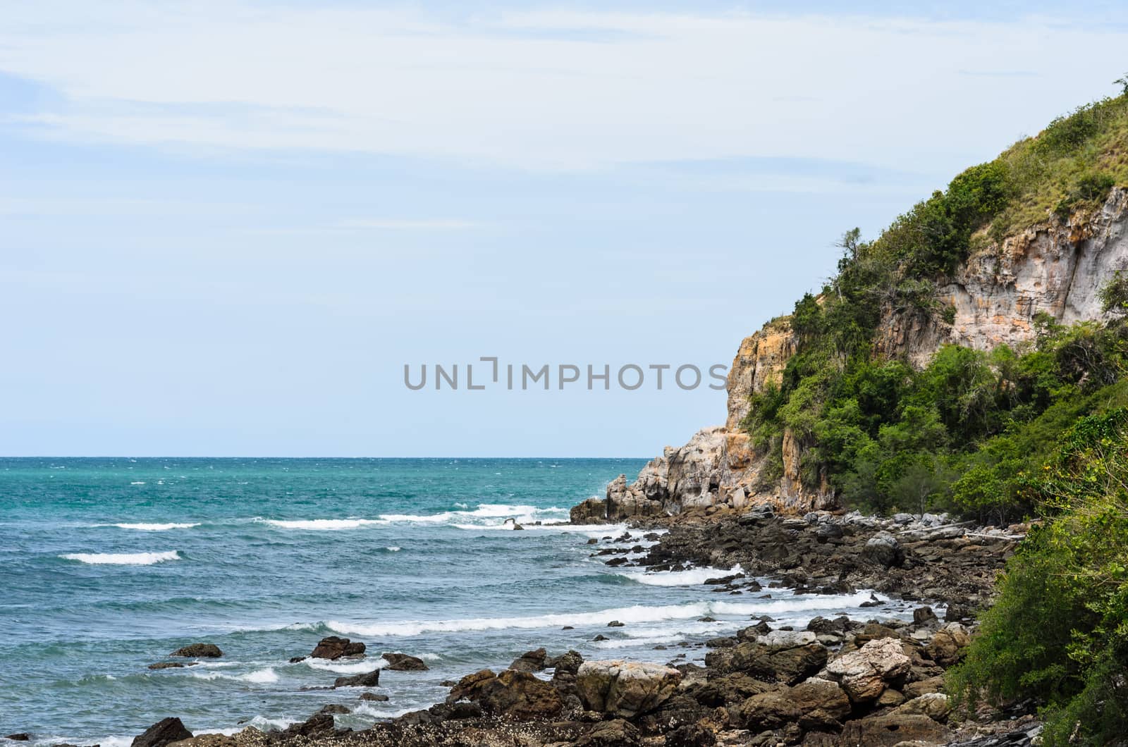 Green island and sea nature landscape by sweetcrisis