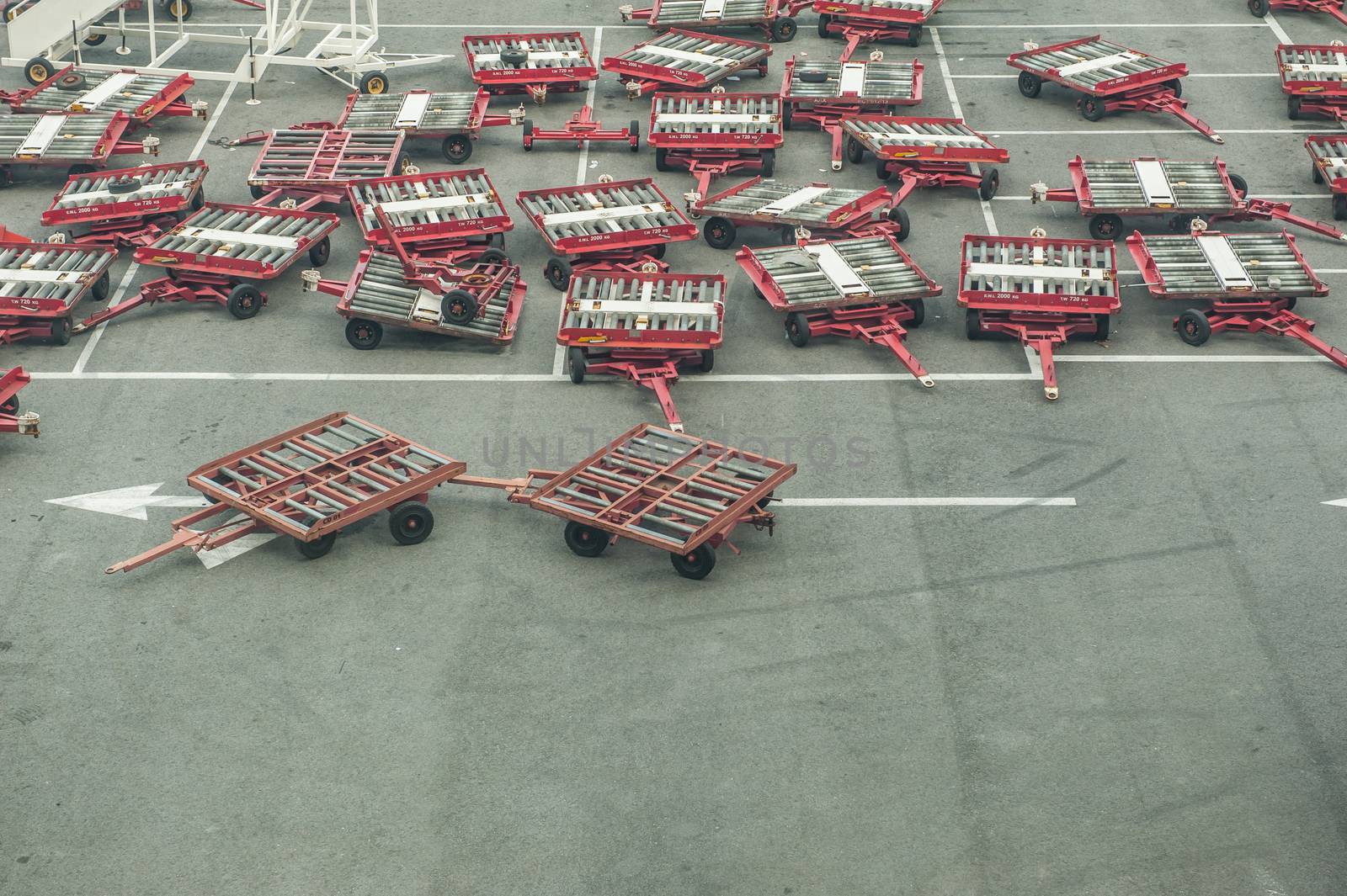 Airport trolleys.