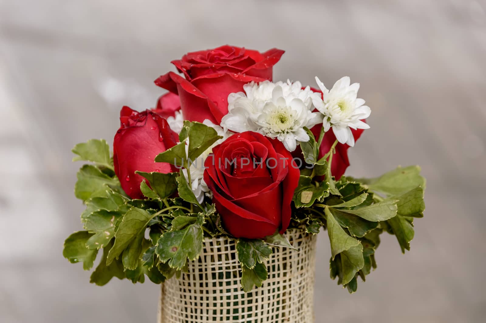 Bouquet of red roses.Floral background and Valentine background.