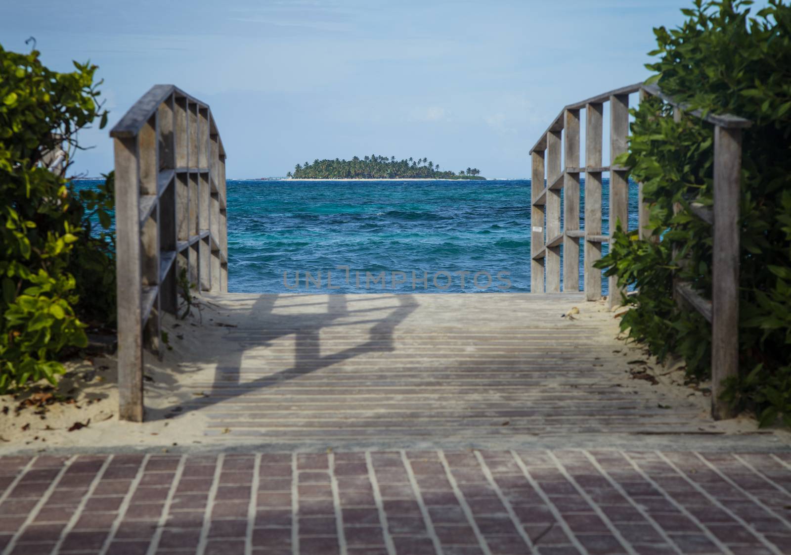 Bridge with a Desert Island in Background by aetb
