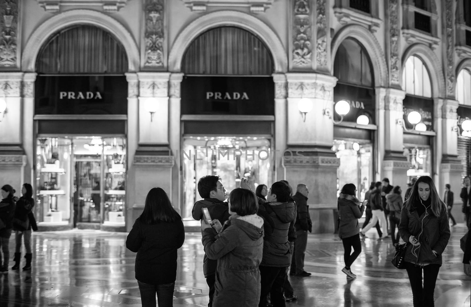 MILAN, ITALY - NOVEMBER, 24: People using smartphone in Milan on November 24, 2014