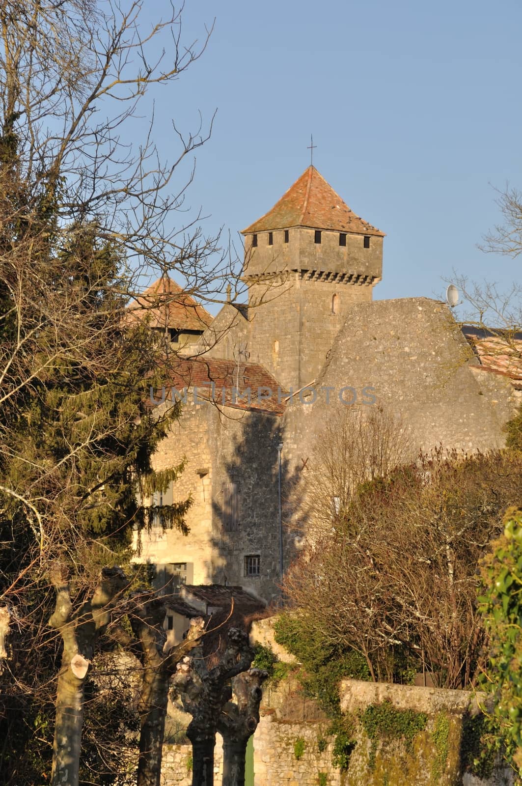 France, Aquitaine, Dordogne, Beaumont-du-P�rigord, St Front fortified church