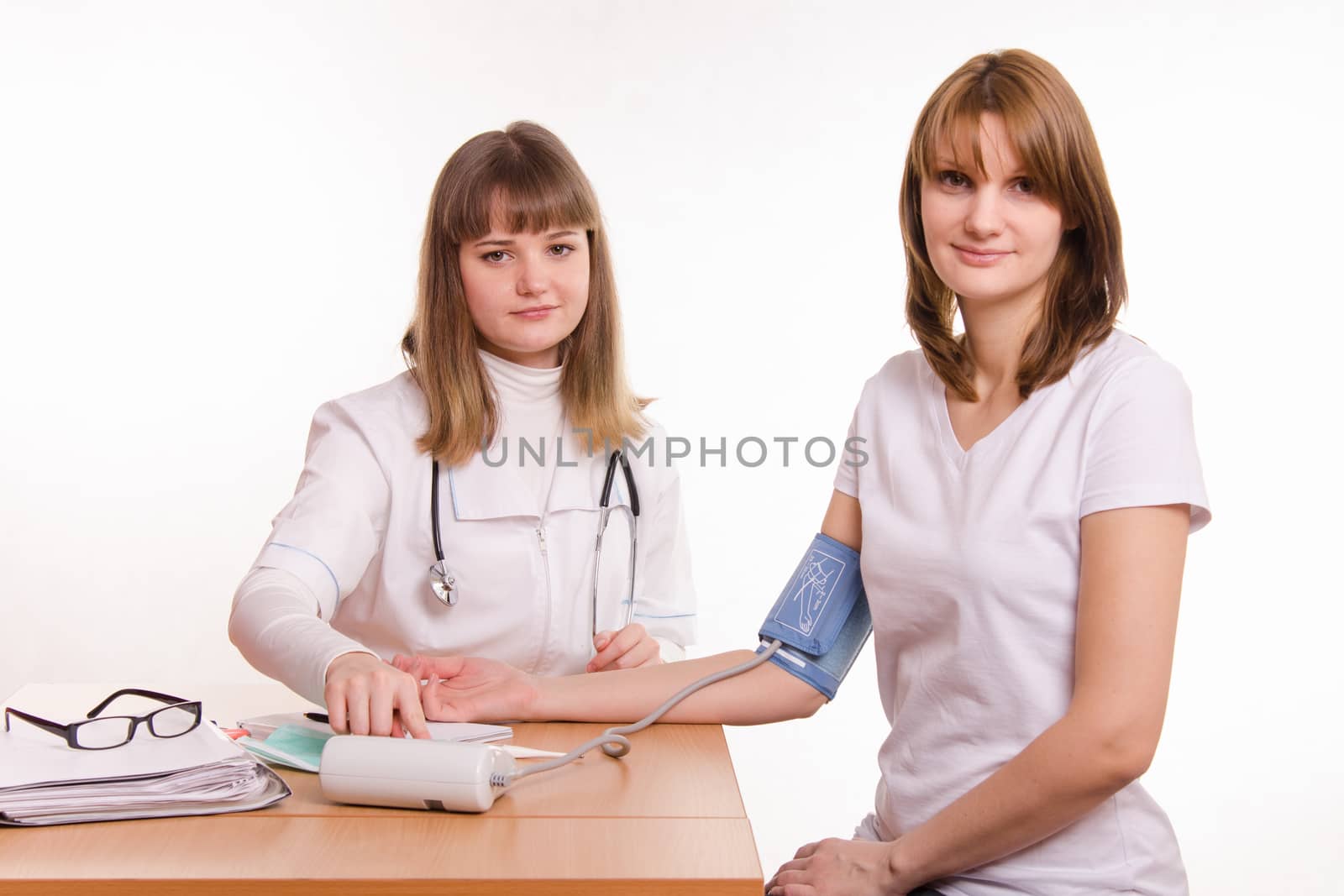 The girl on reception at the doctor-therapist