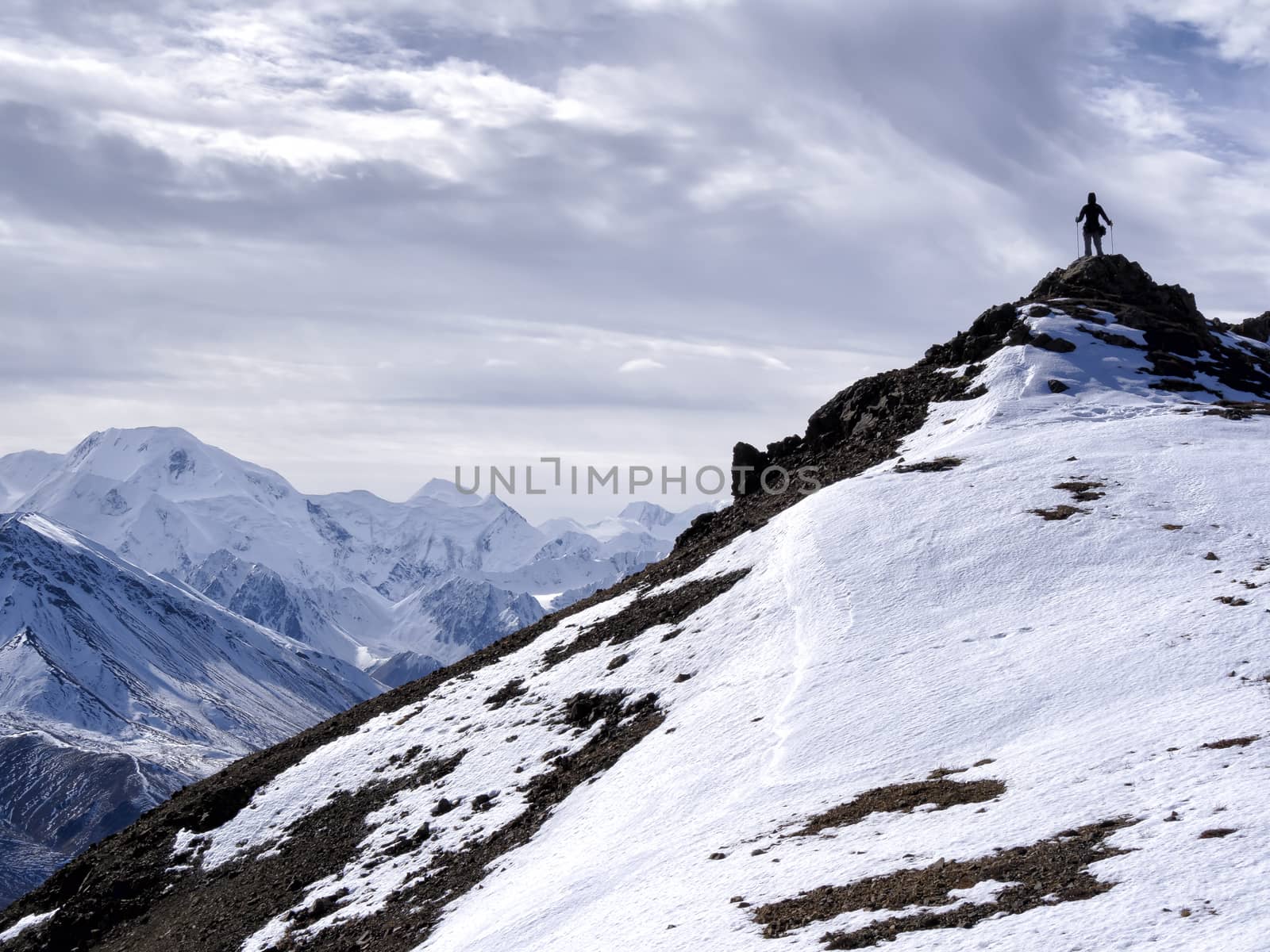 Mt. Mckinley in View - Lone Climber by leieng
