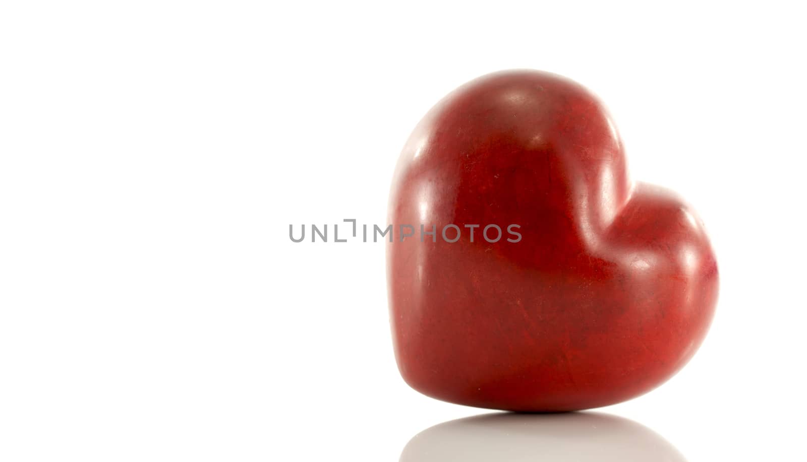 red marble heart  by compuinfoto