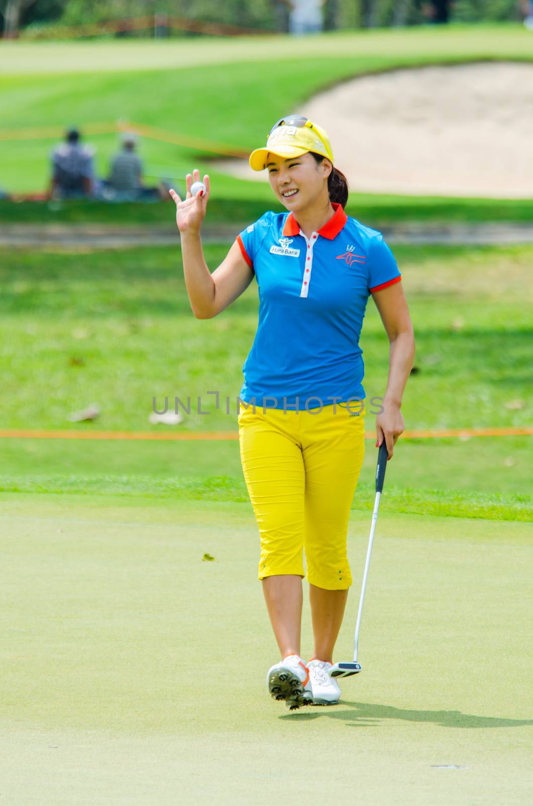 CHONBURI - FEBRUARY 28: Hee Young Park of South Korea in Honda LPGA Thailand 2015 at Siam Country Club, Pattaya Old Course on February 28, 2015 in Chonburi, Thailand.