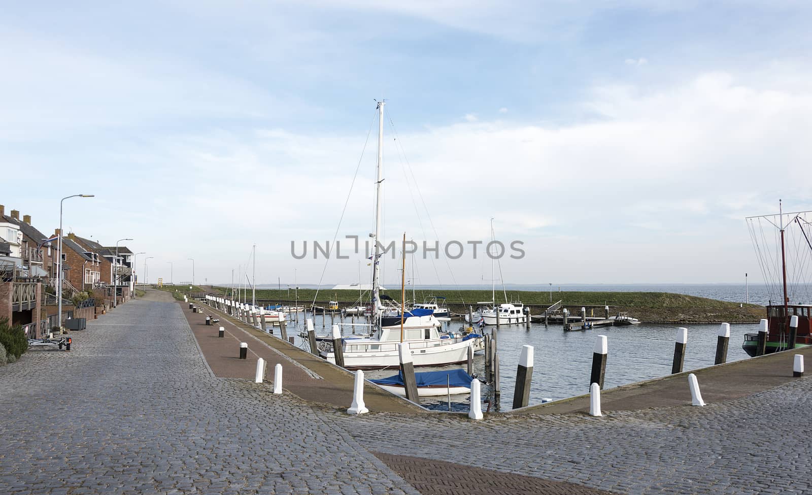 old village ouddorp with smaal harbor