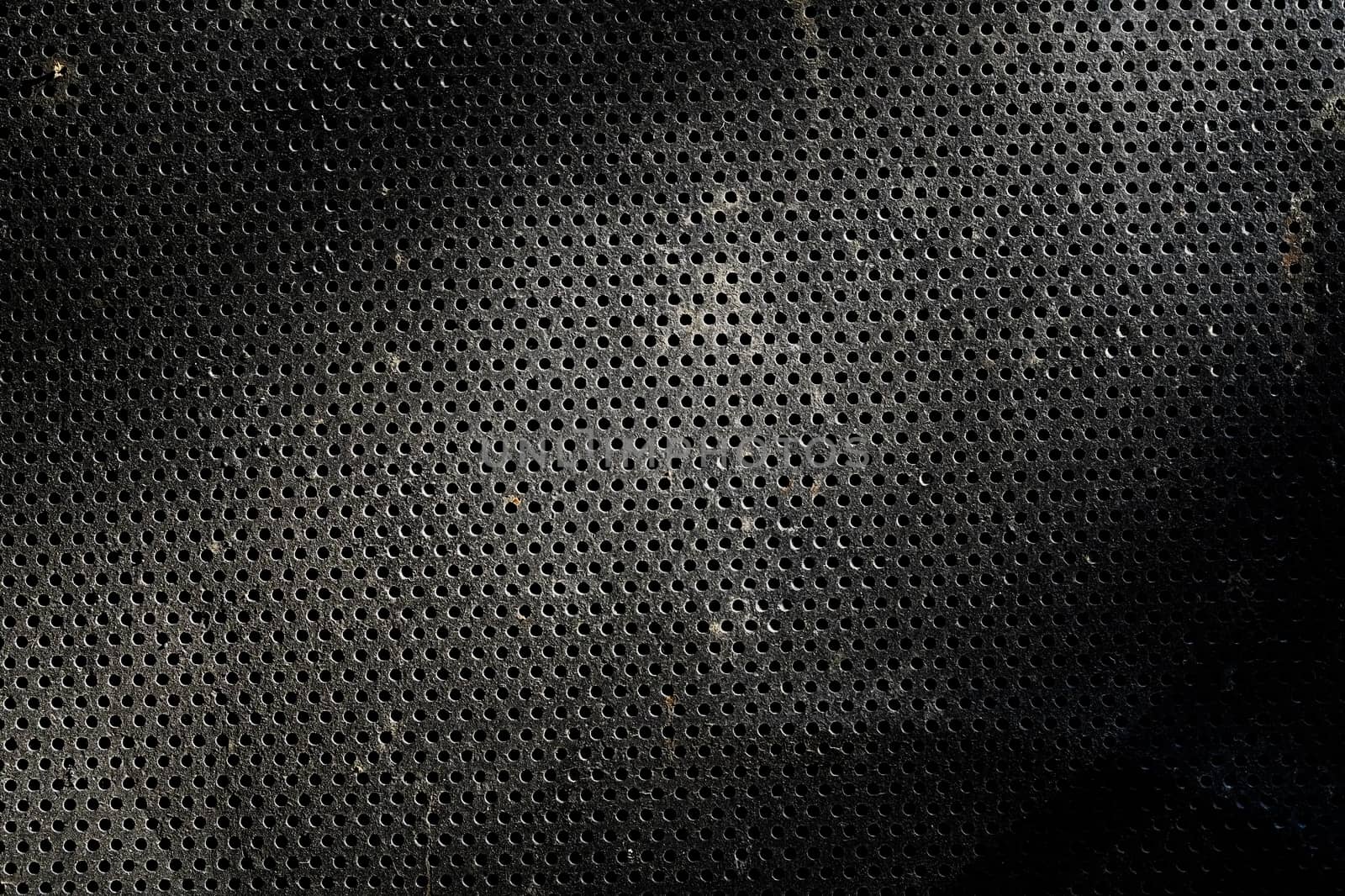metal texture with round holes honeycomb pattern