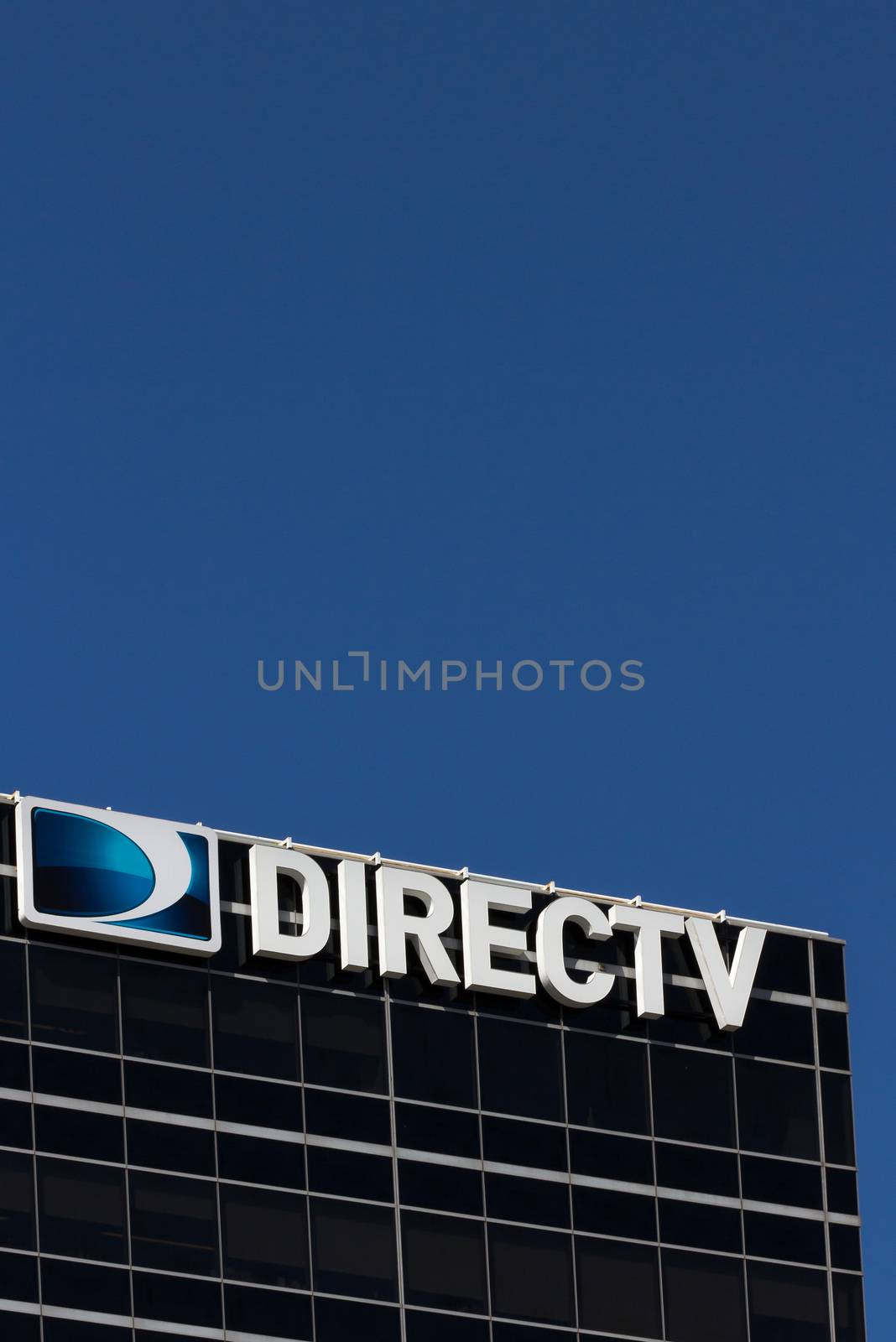 EL SEGUNDO, CA/USA - MARCH 7, 2015: DirecTV corporate headquarters building. DirecTV is an American direct broadcast satellite service provider and broadcaster.