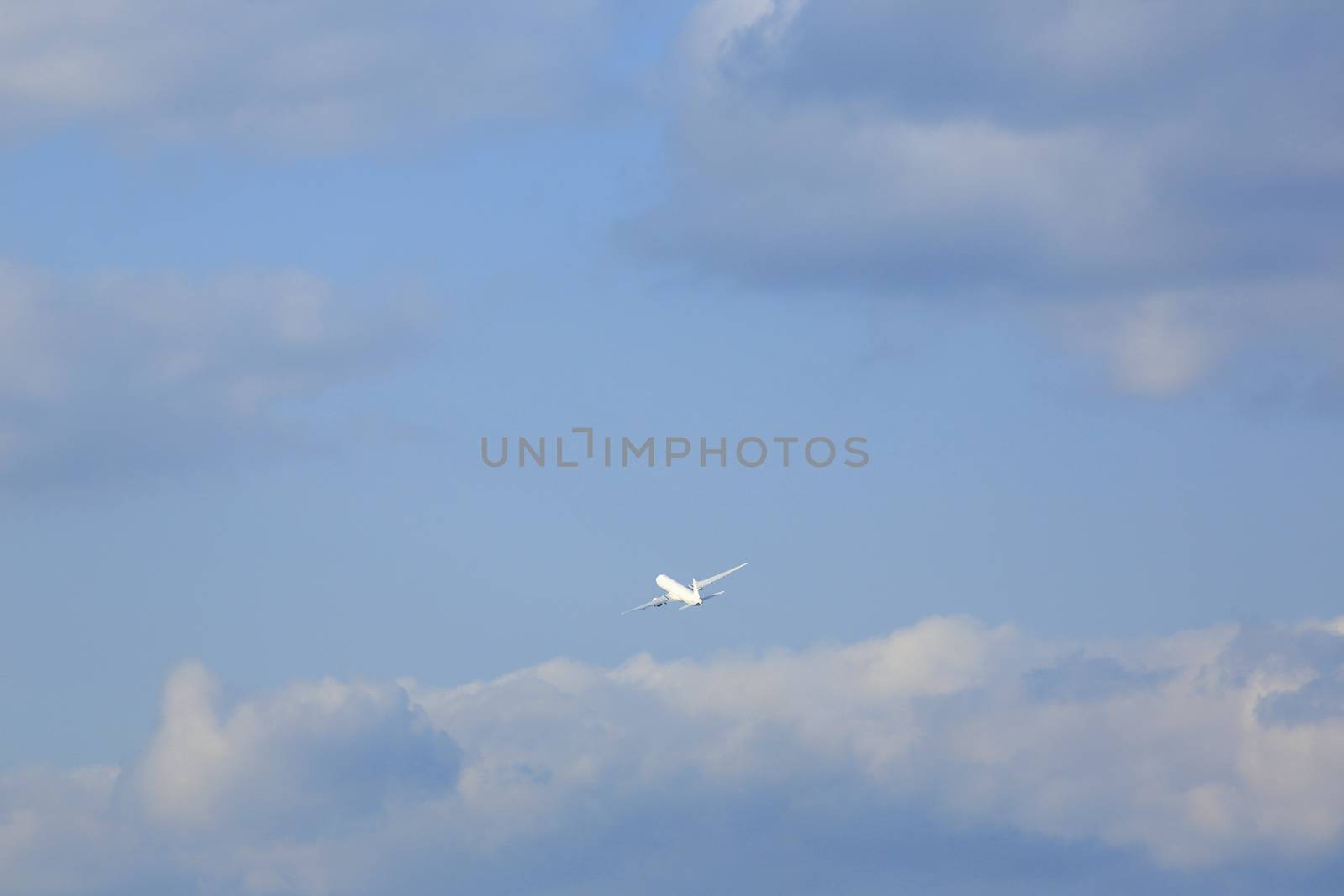 Airplane and the sky