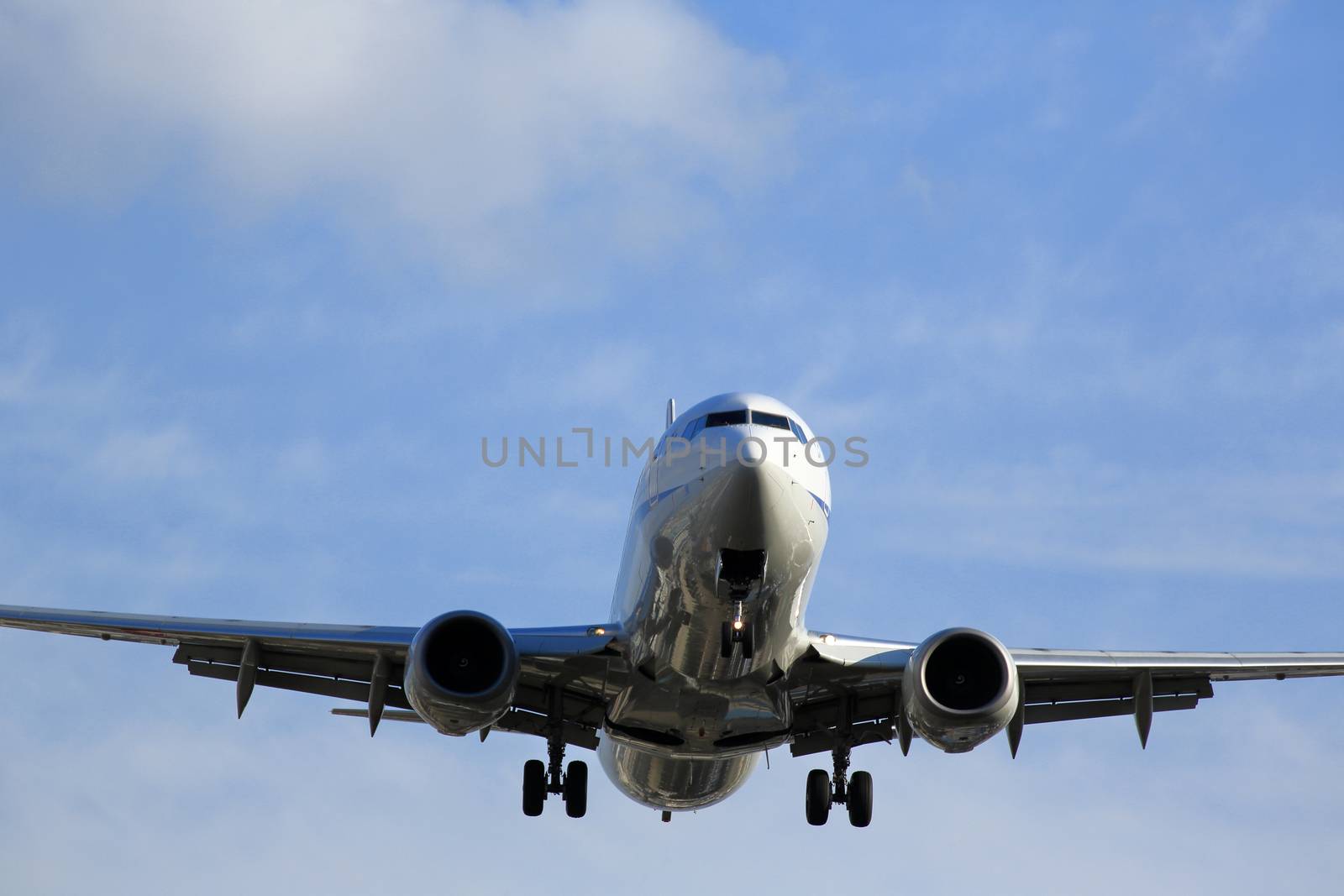 Airplane and the sky