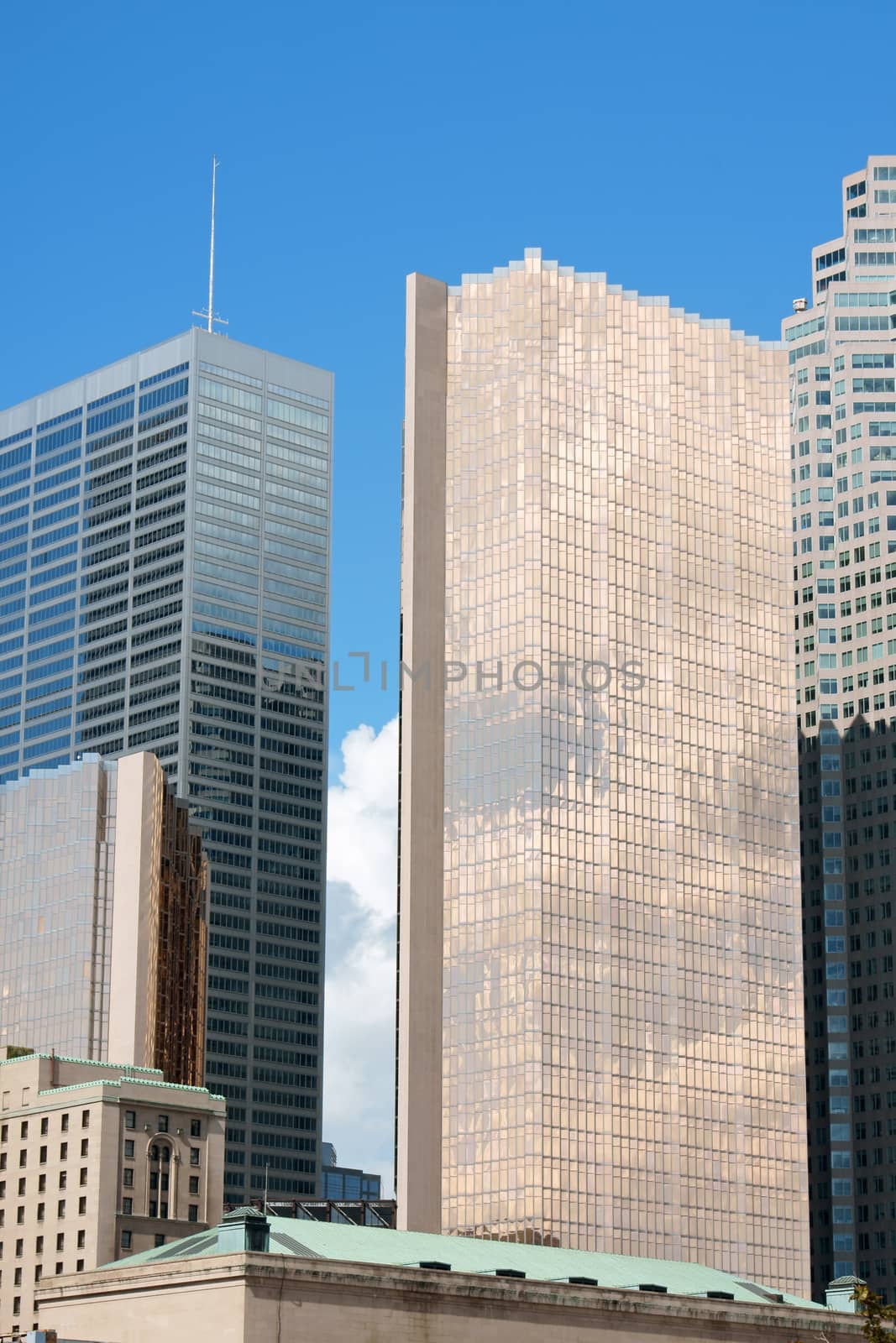 Glimpse of downtown Toronto and its skyscrapers