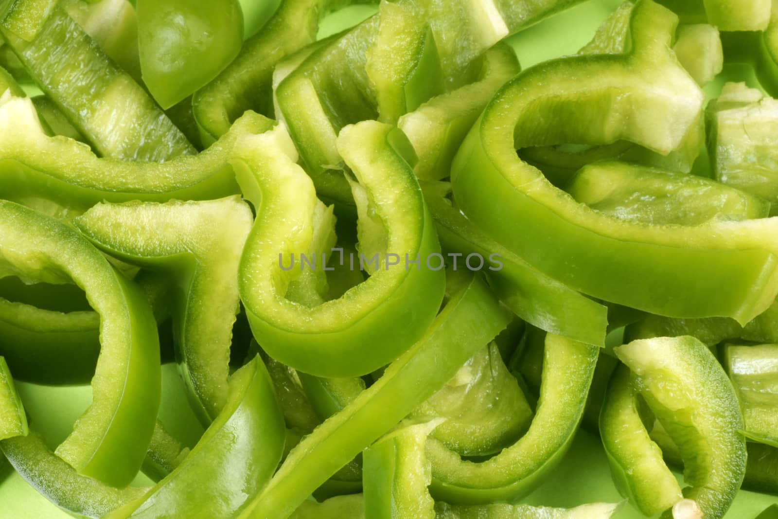 Green bell pepper background by citylights