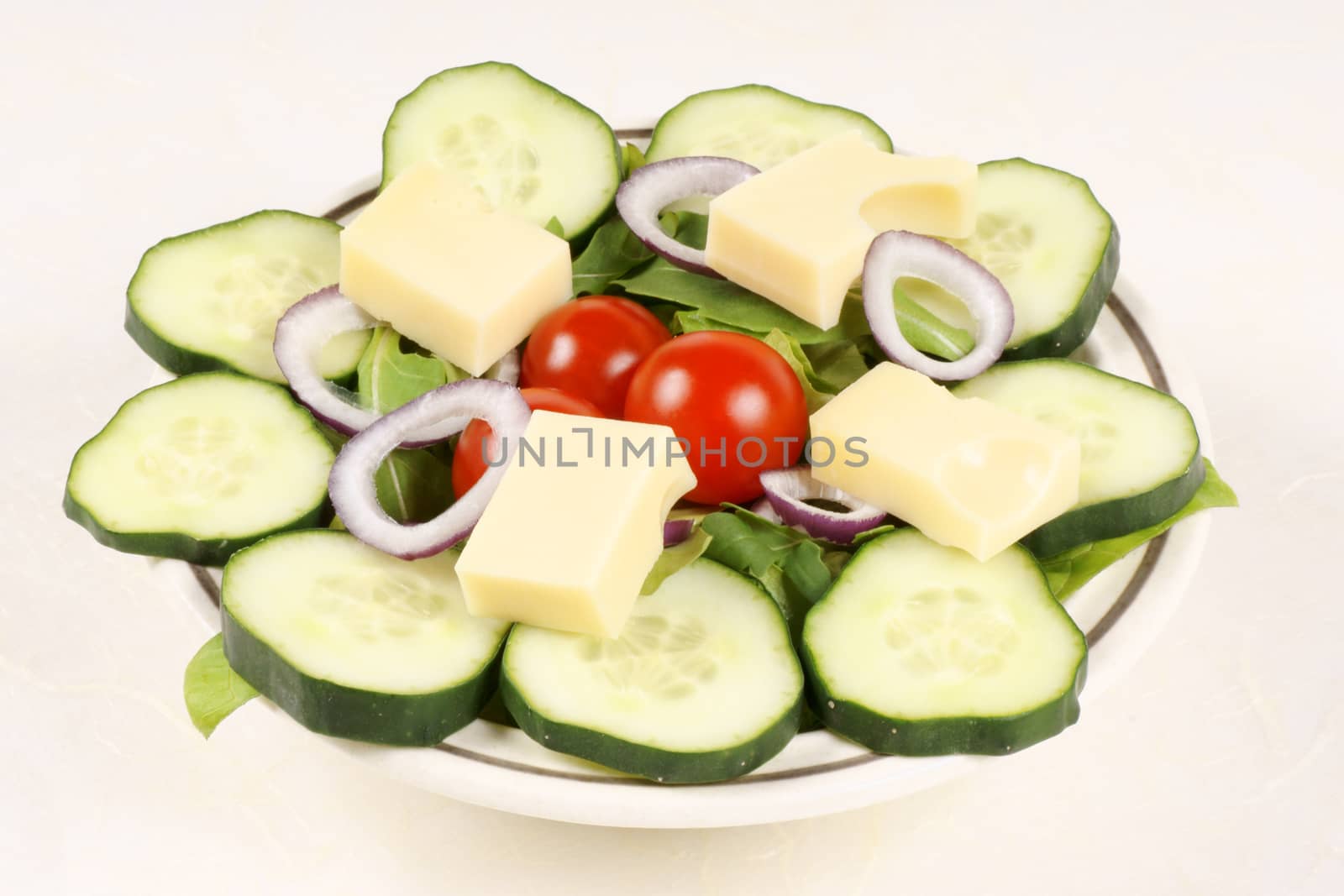 Mixed salad with cheese by citylights