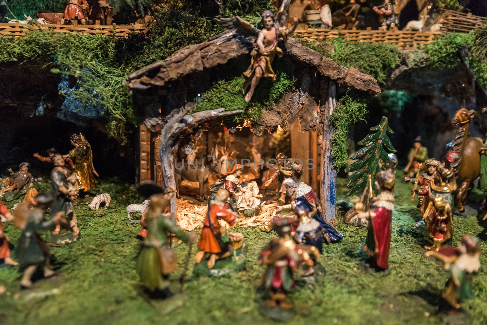 Historical Christmas Crib in Austria