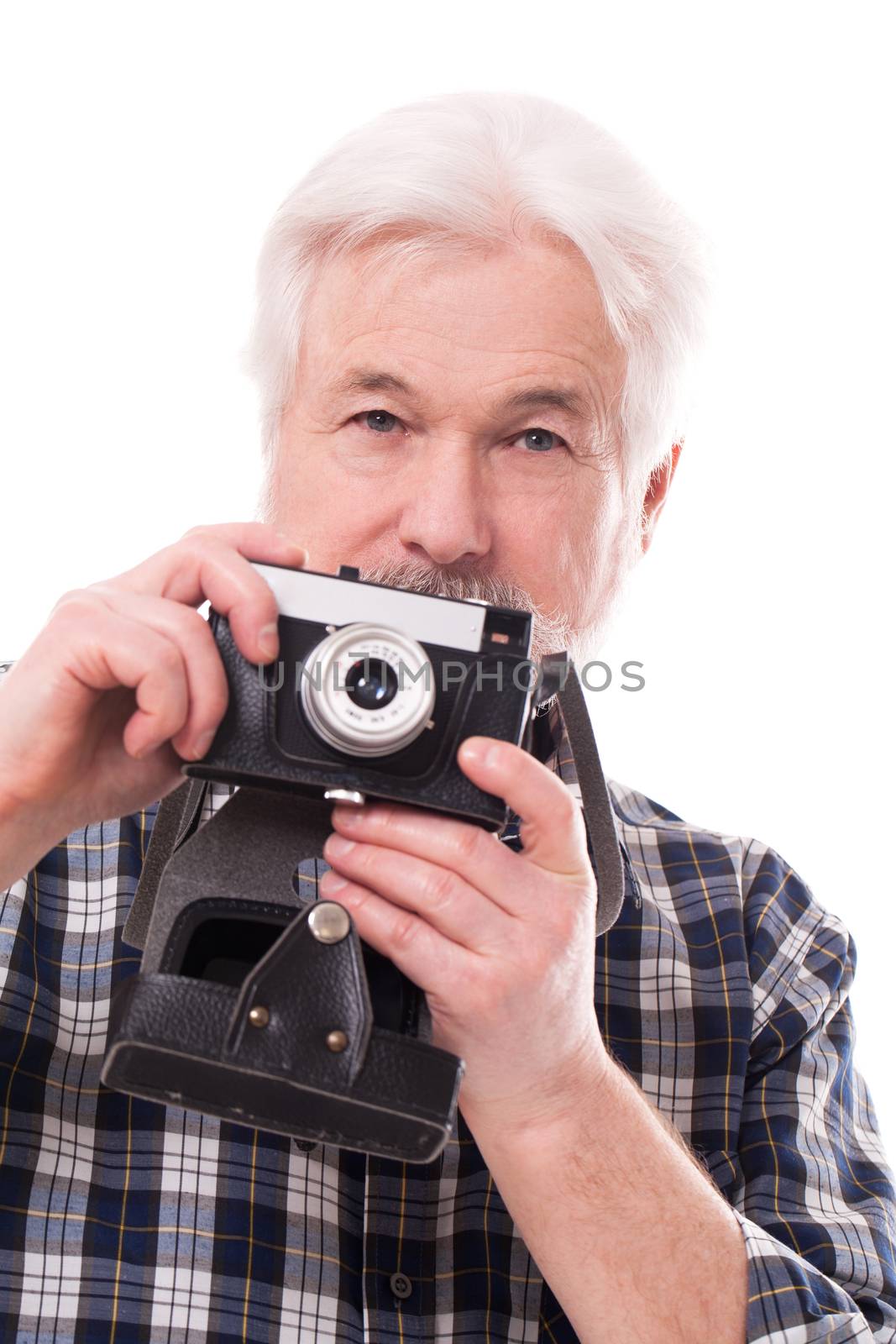 Handsome, elderly man with white beard