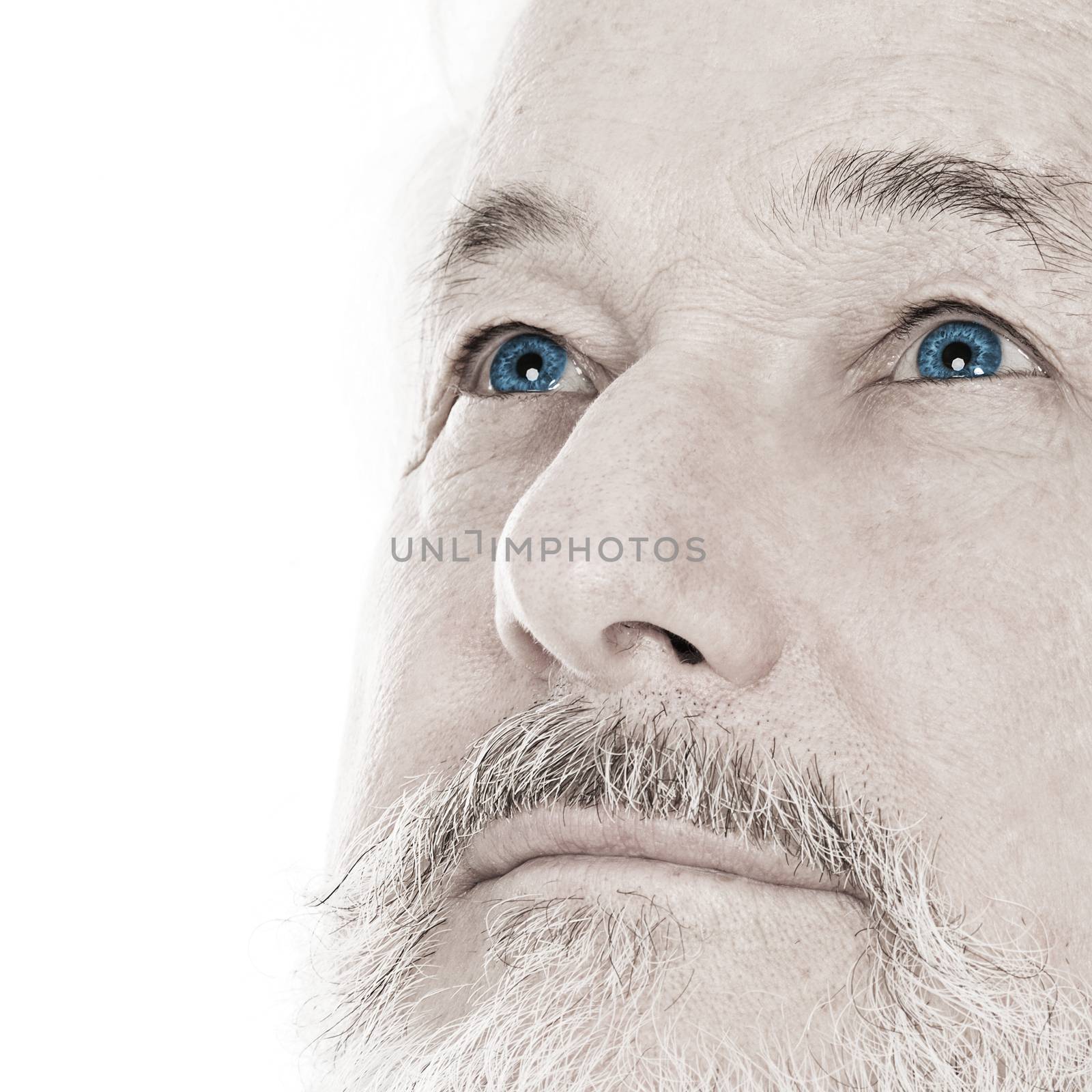 Portrait of handsome elderly man by rufatjumali