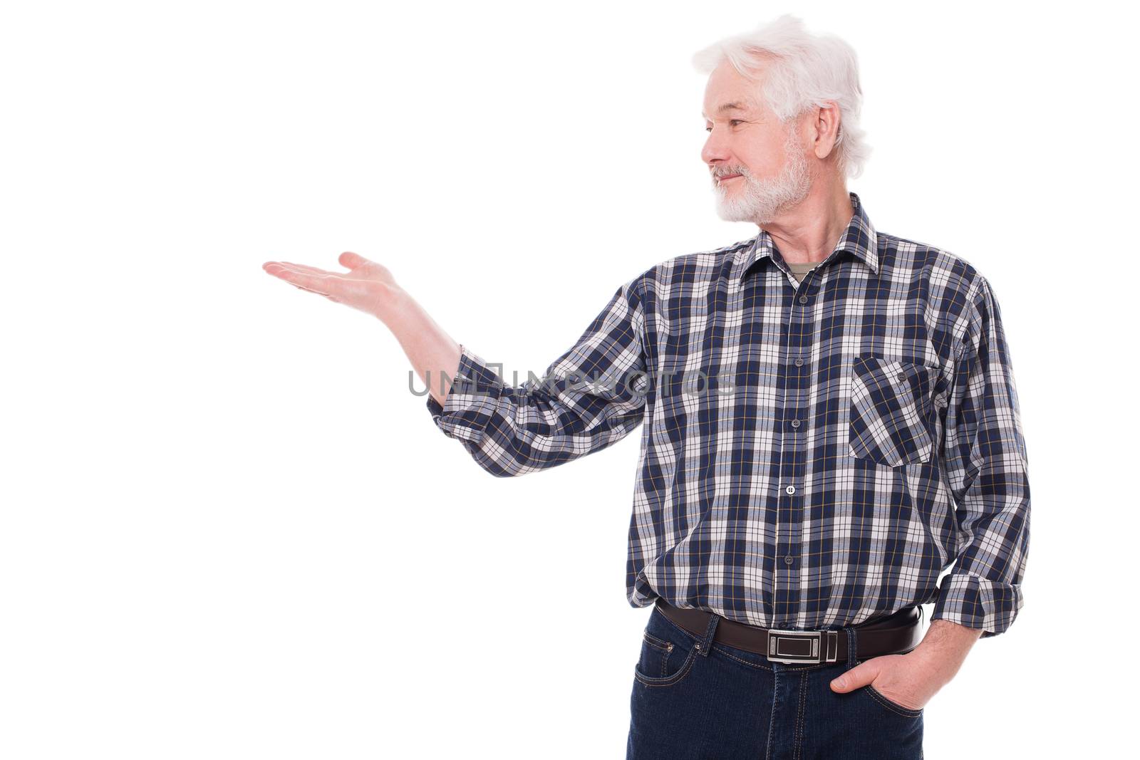 Handsome, elderly man with white beard