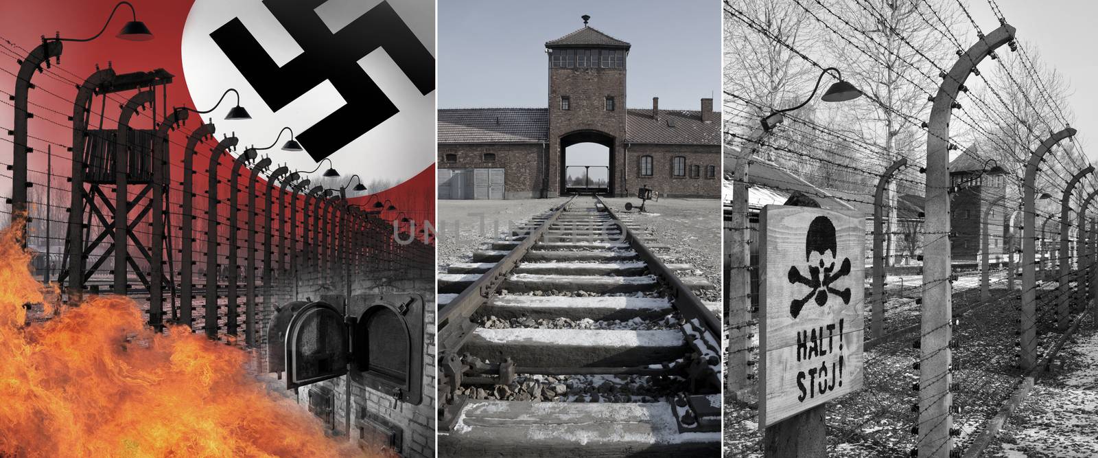 Auschwitz Concentration Camp, where up to three million people were murdered by the Nazis (2.5 million gassed, and 500,000 from disease and starvation).