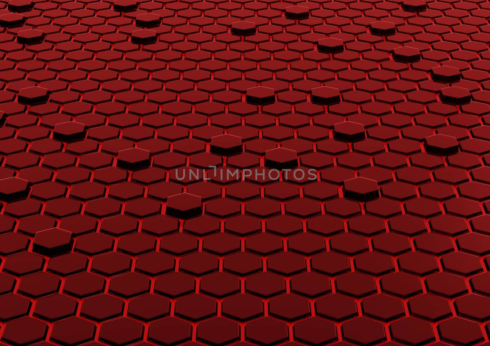 Abstract honeycomb background 3d illustration or backdrop.