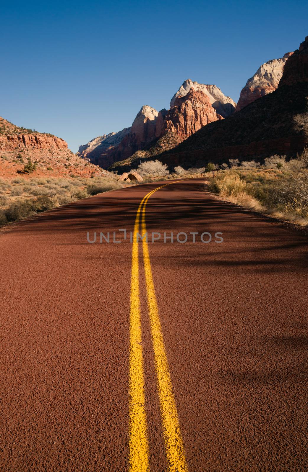 Red Asphalt Roadway Redrock Canyon Utah Backroads by ChrisBoswell