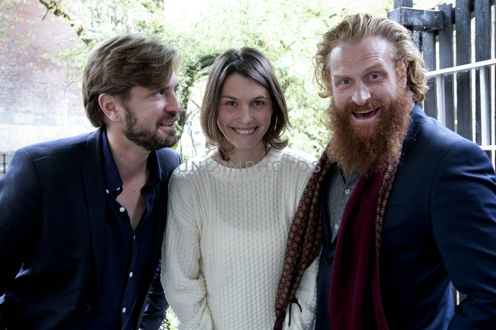 Ruben Östlund, Lisa Loven Kongsli, Kristofer Hivju under pressedag for filmen Turist.