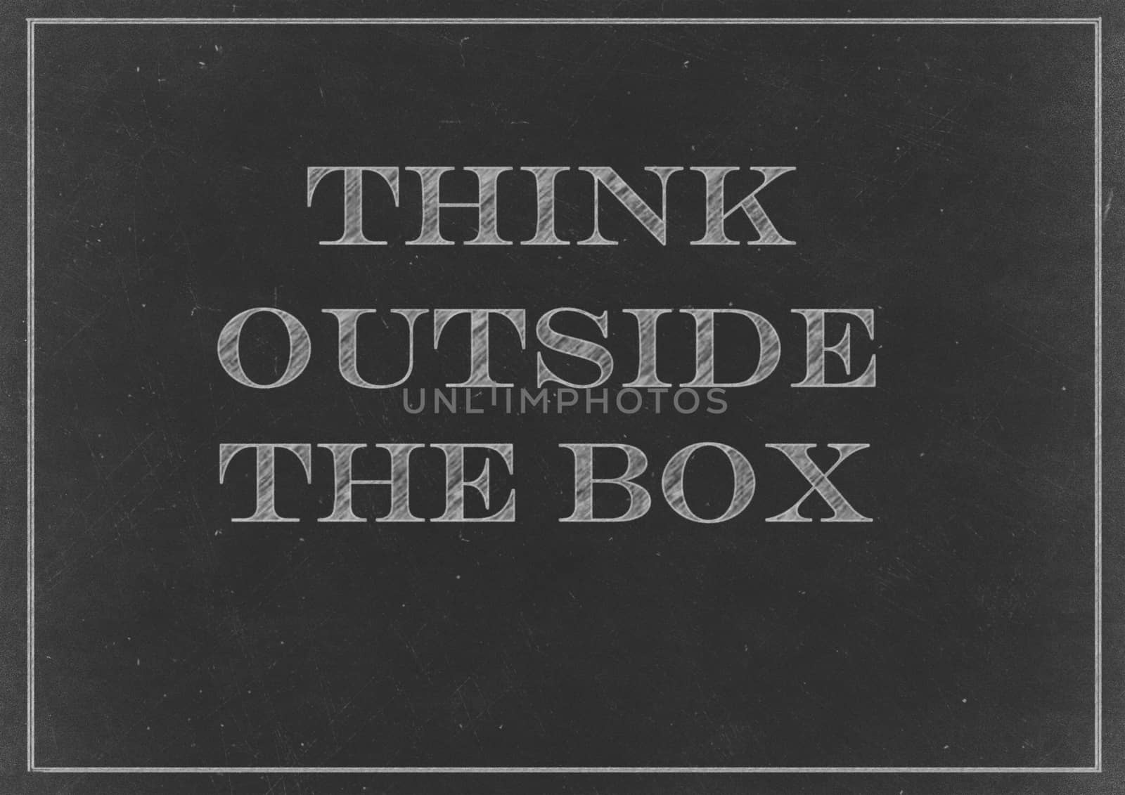 Chalk drawing - concept of "think outside the box"