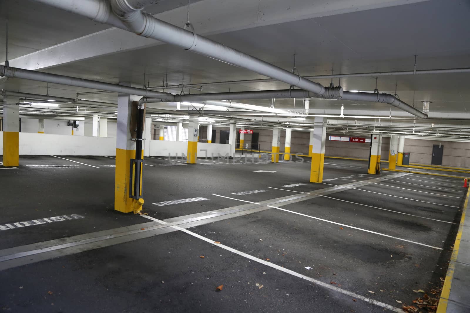 Empty underground parking background 