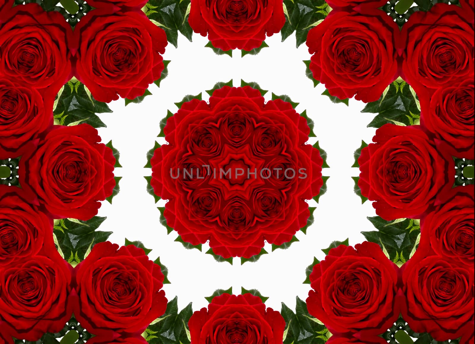 abstract kaleidoscopic pattern,background for design of roses