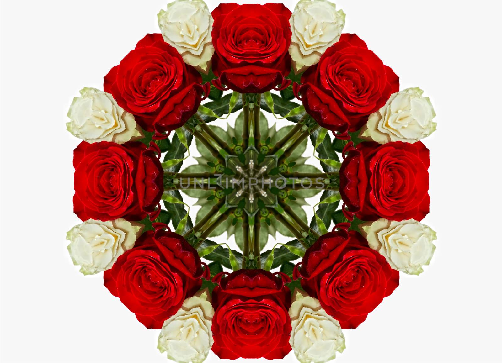 abstract kaleidoscopic pattern,background for design of roses