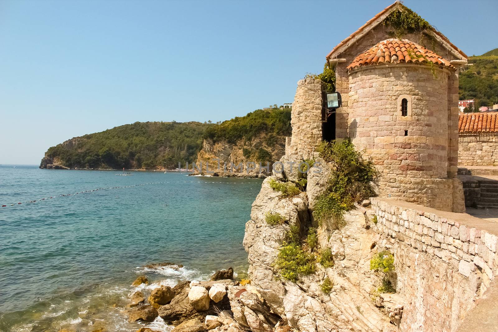 Montenegro, Budva - JUNE 06, 2014: view on old town