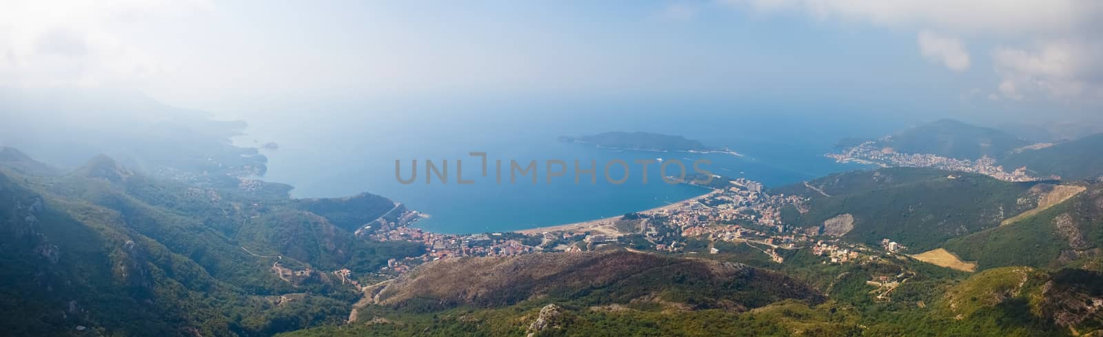 Montenegro, Rafailovici. view on sea beach by sarymsakov