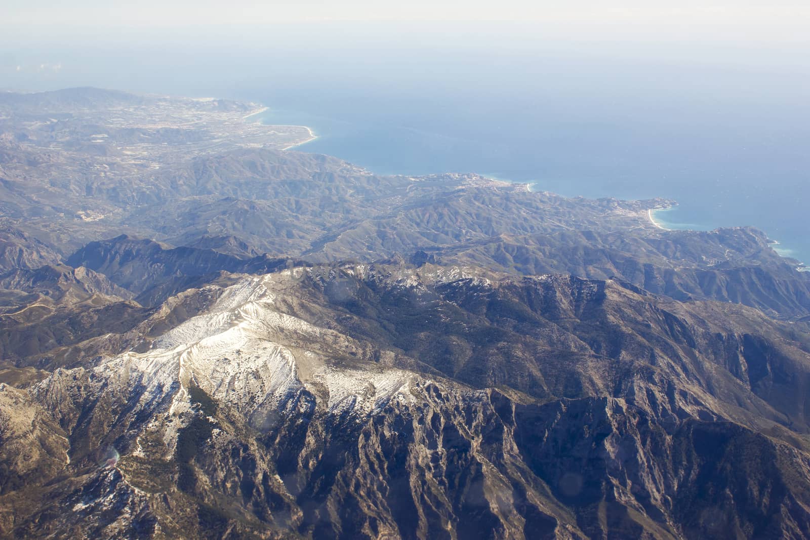 Aerial view of Sierra Nevada in Spain