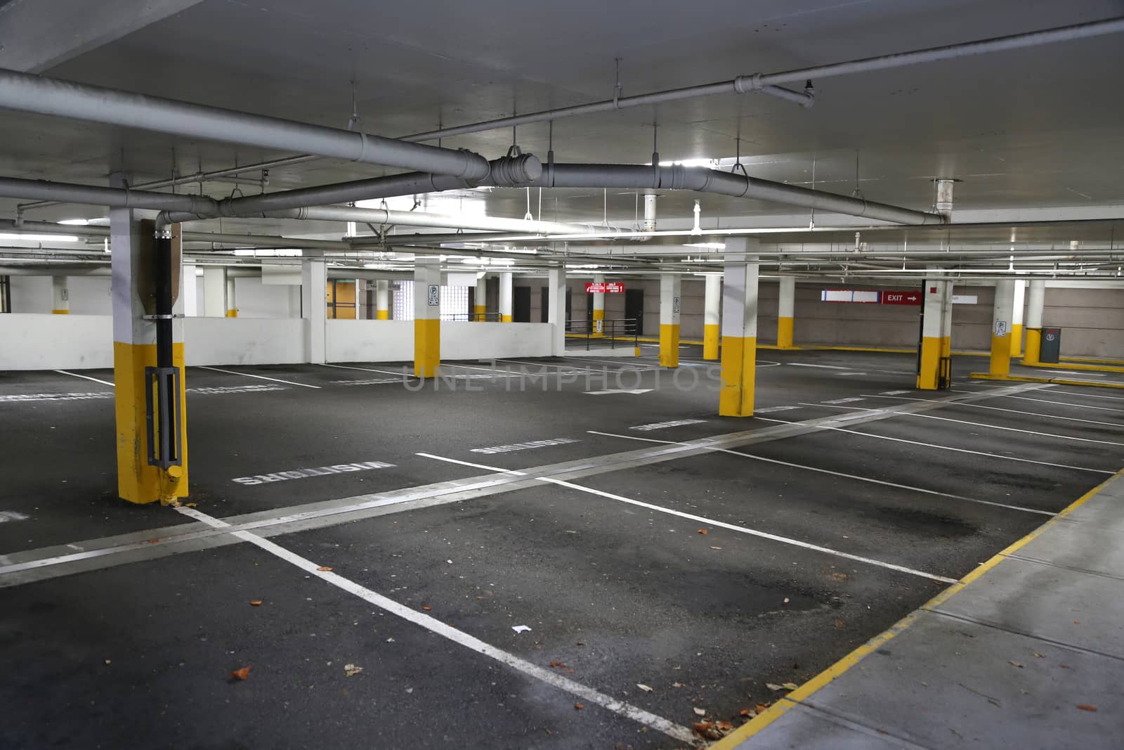 Empty underground parking background 
