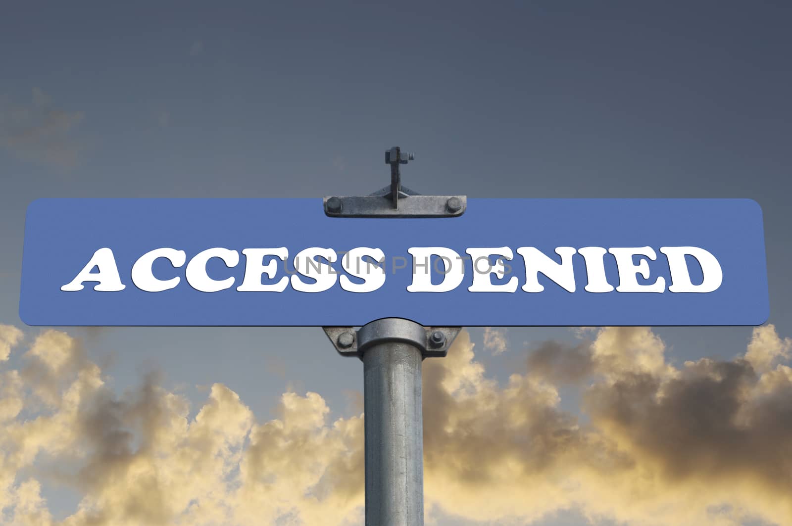 Access denied road sign