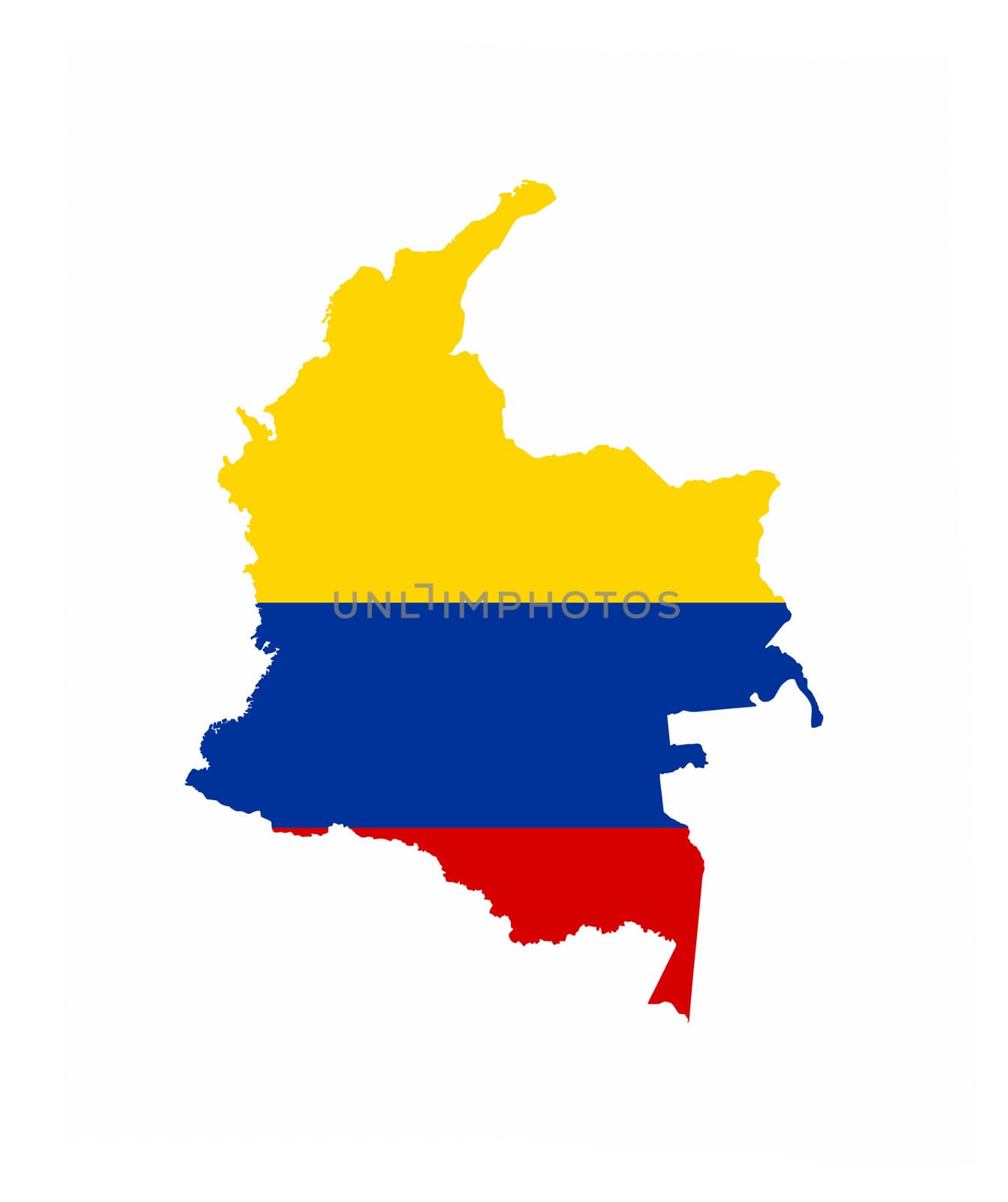colombia country flag map shape national symbol