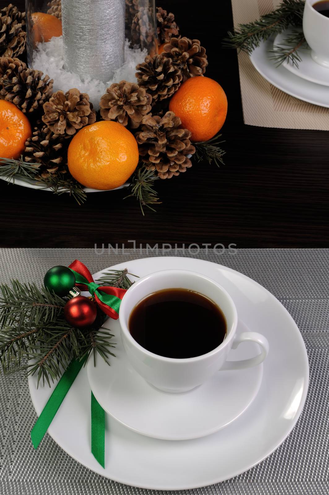 A cup of coffee at Christmas by Apolonia