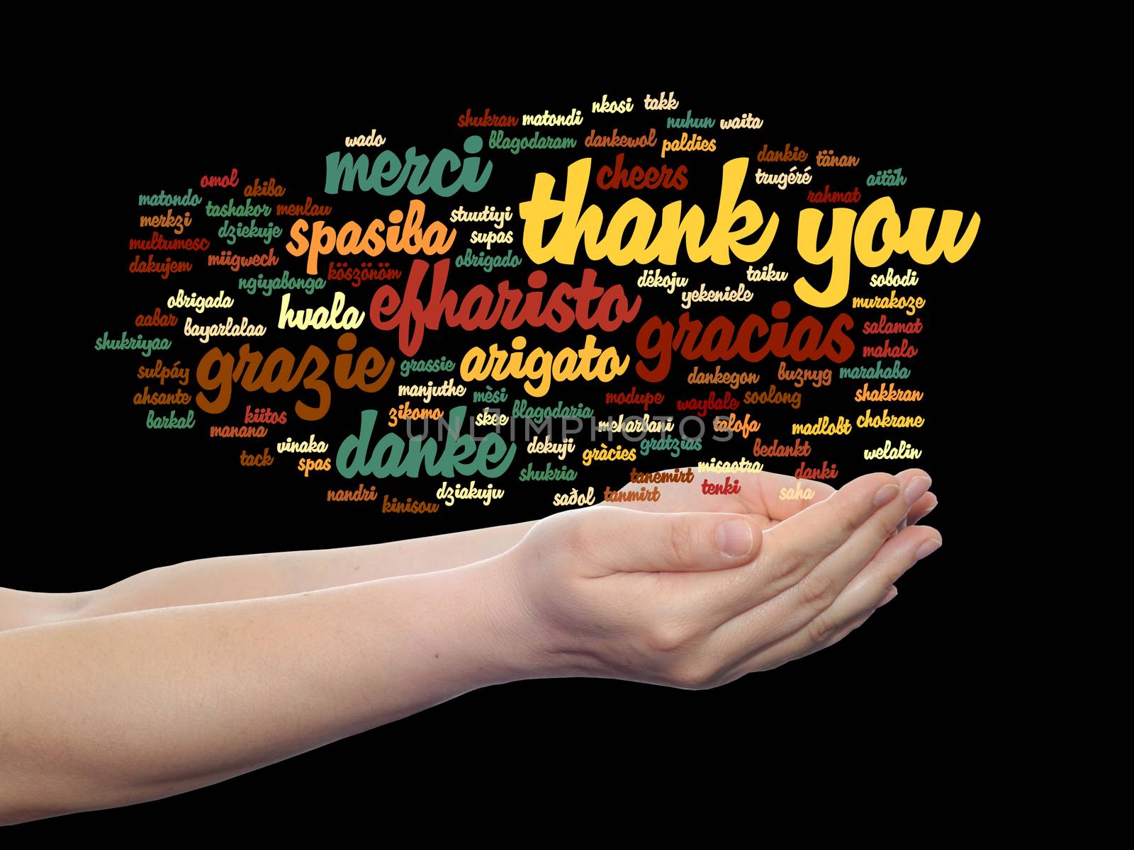 Conceptual thank you word cloud isolated by design36