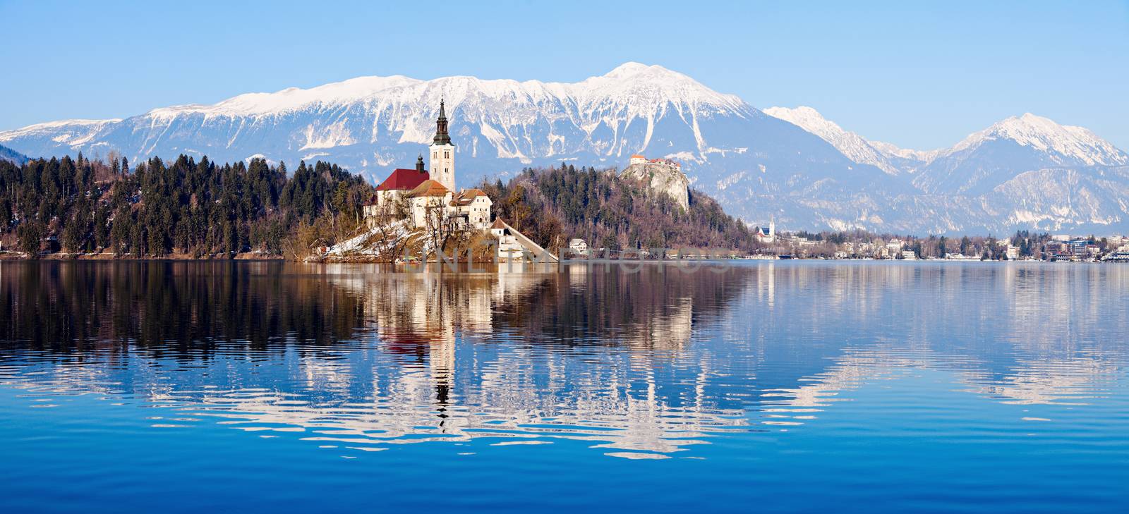 Church of the Assumption on Lake Bled. Bled, Slovenia