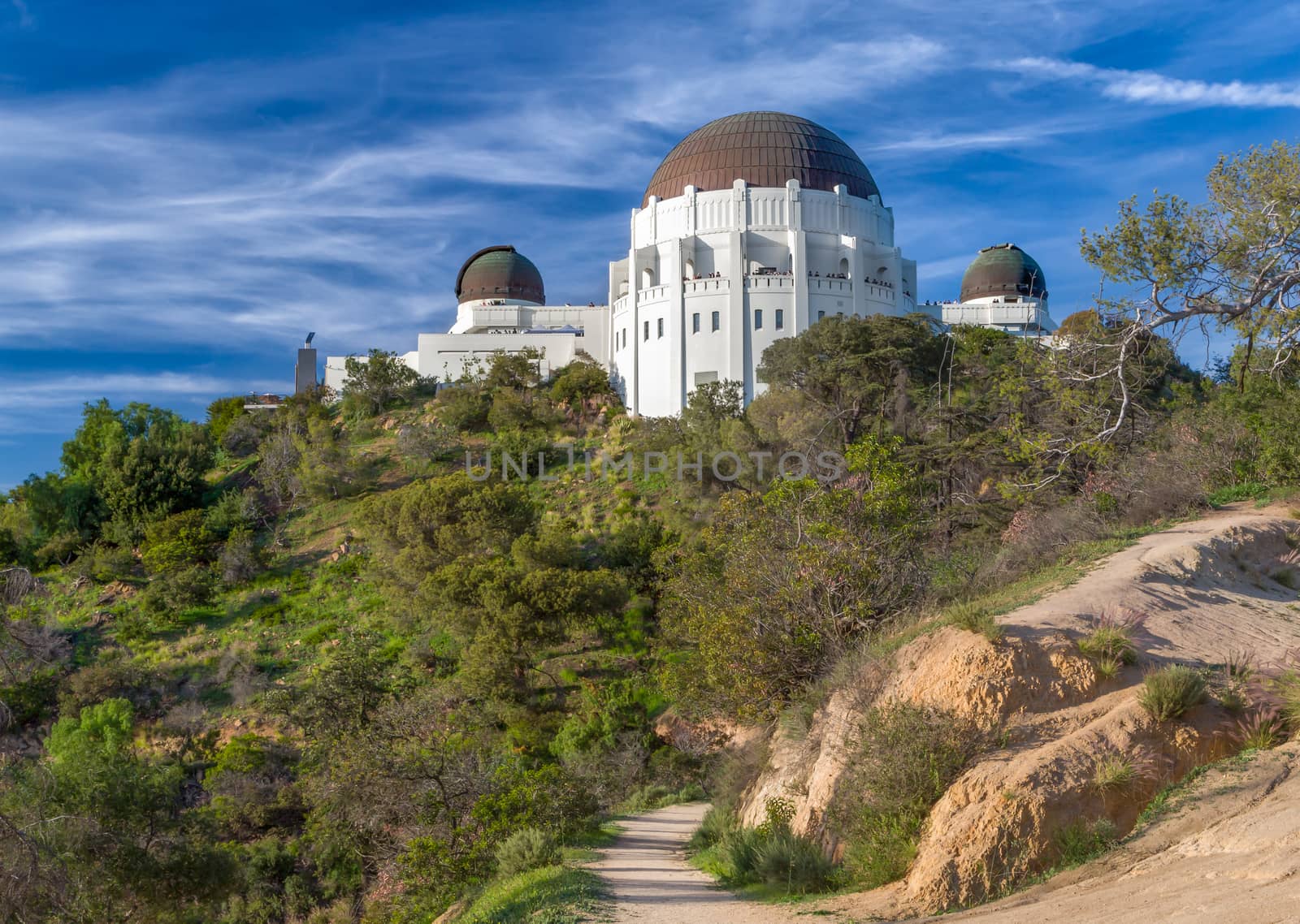 Historic Griffith Observatory in the Hollywood Hills of Los Angeles, California.