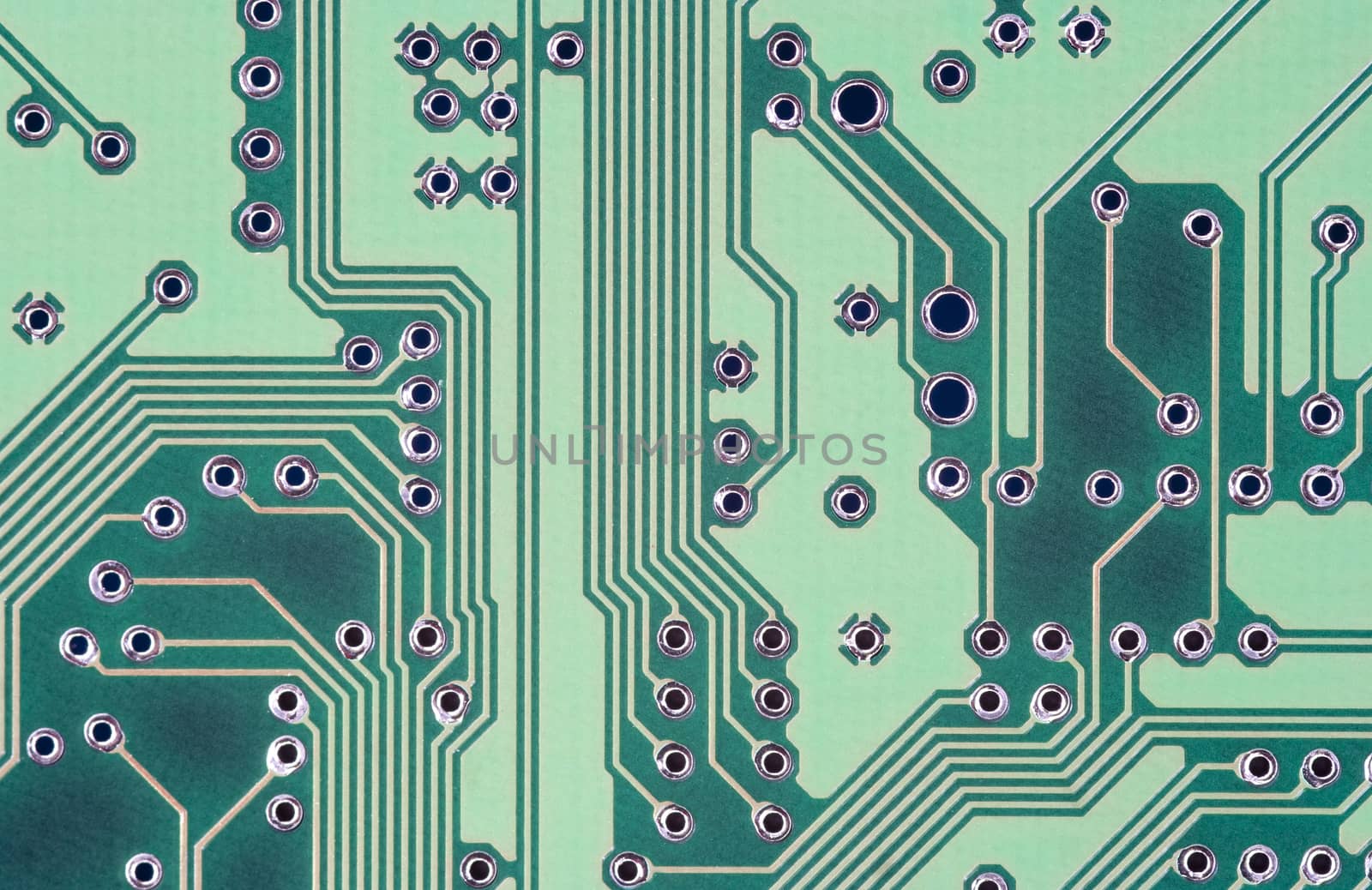 Abstract background -  printed circuit - green motherboard - abstract technology background