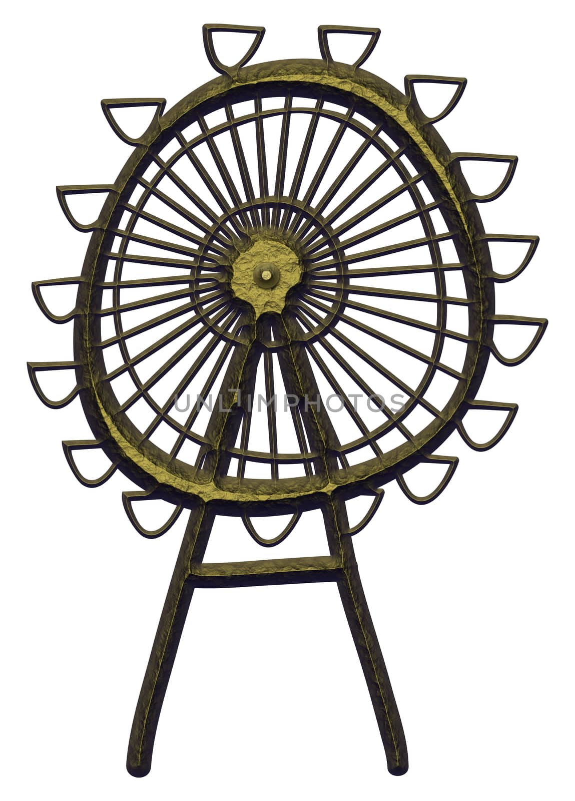 Image of the ferris wheel on white background