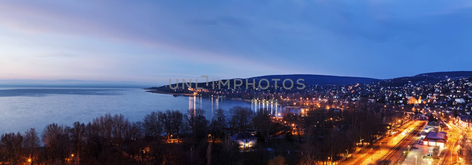 Sunrise by Balaton Lake. Balatonalm��di, Hungary, Europe