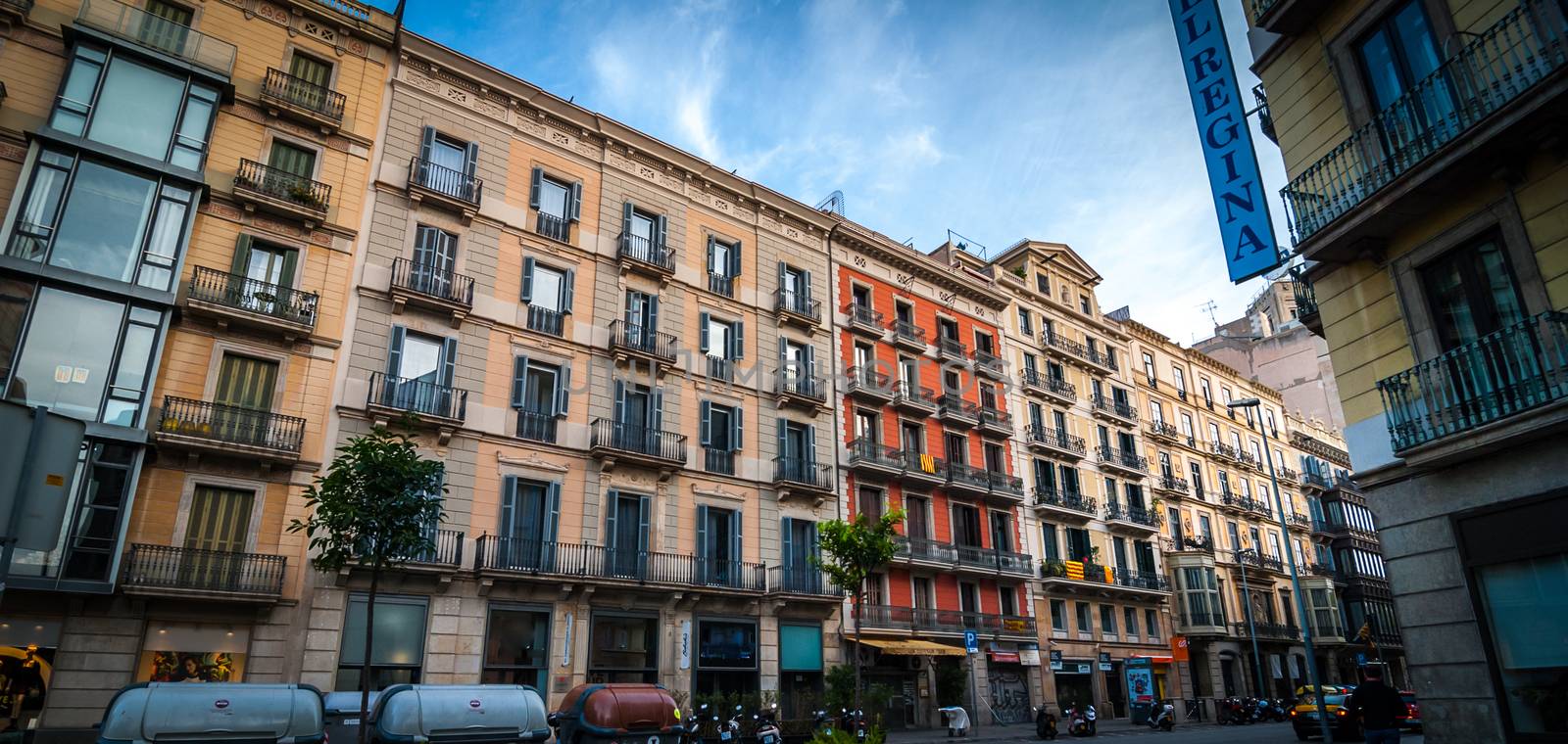 Morning after ... staying over in Barcelona. Walls of condos and apartments. by valleyboi63