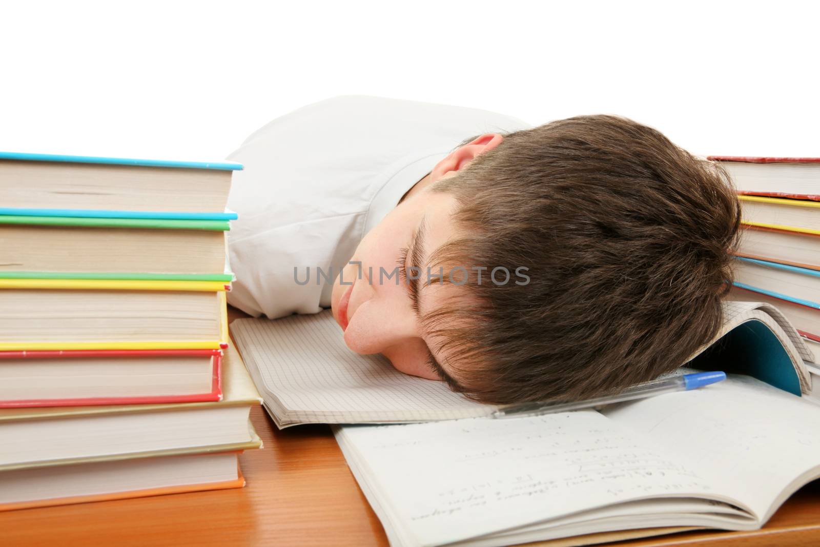 Tired Student sleep by sabphoto