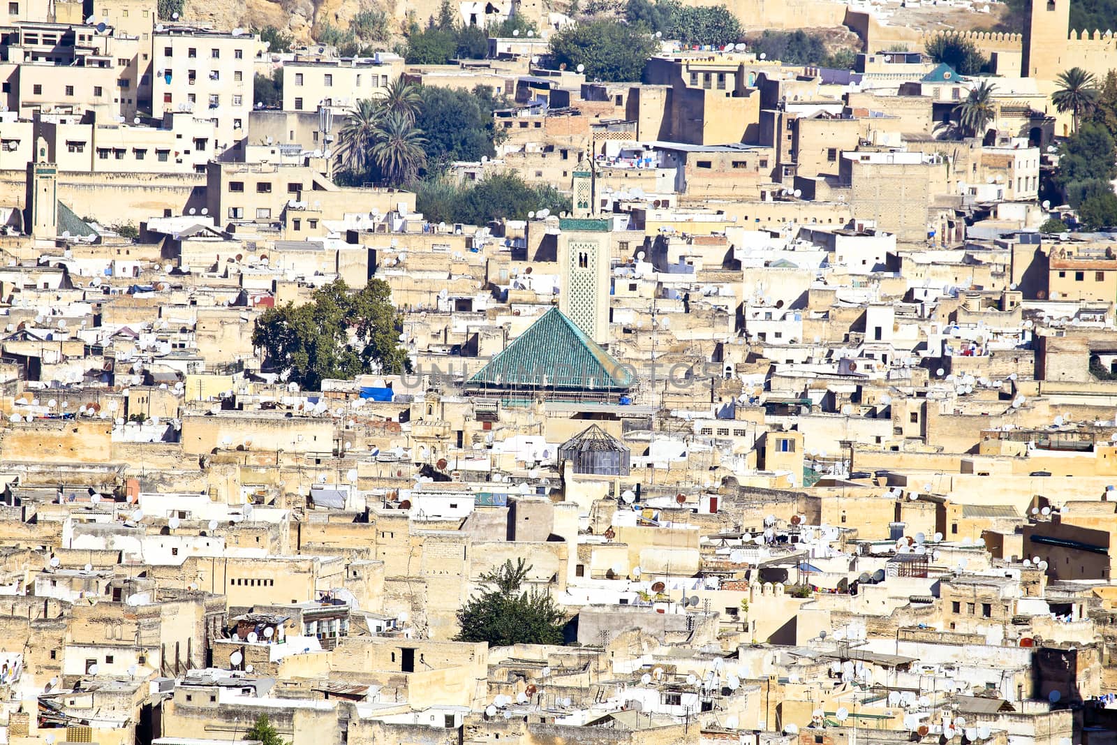 Panorama from the city Fes in Morocco Africa