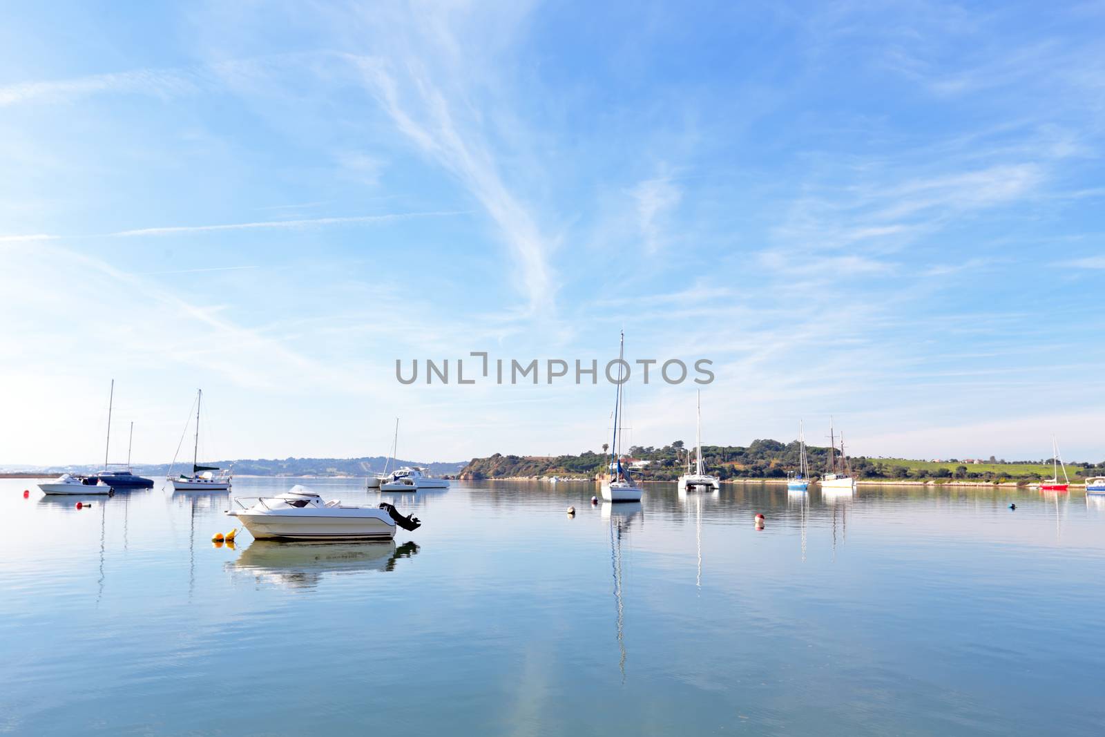 The harbor from Alvor in the Algarve Portugal