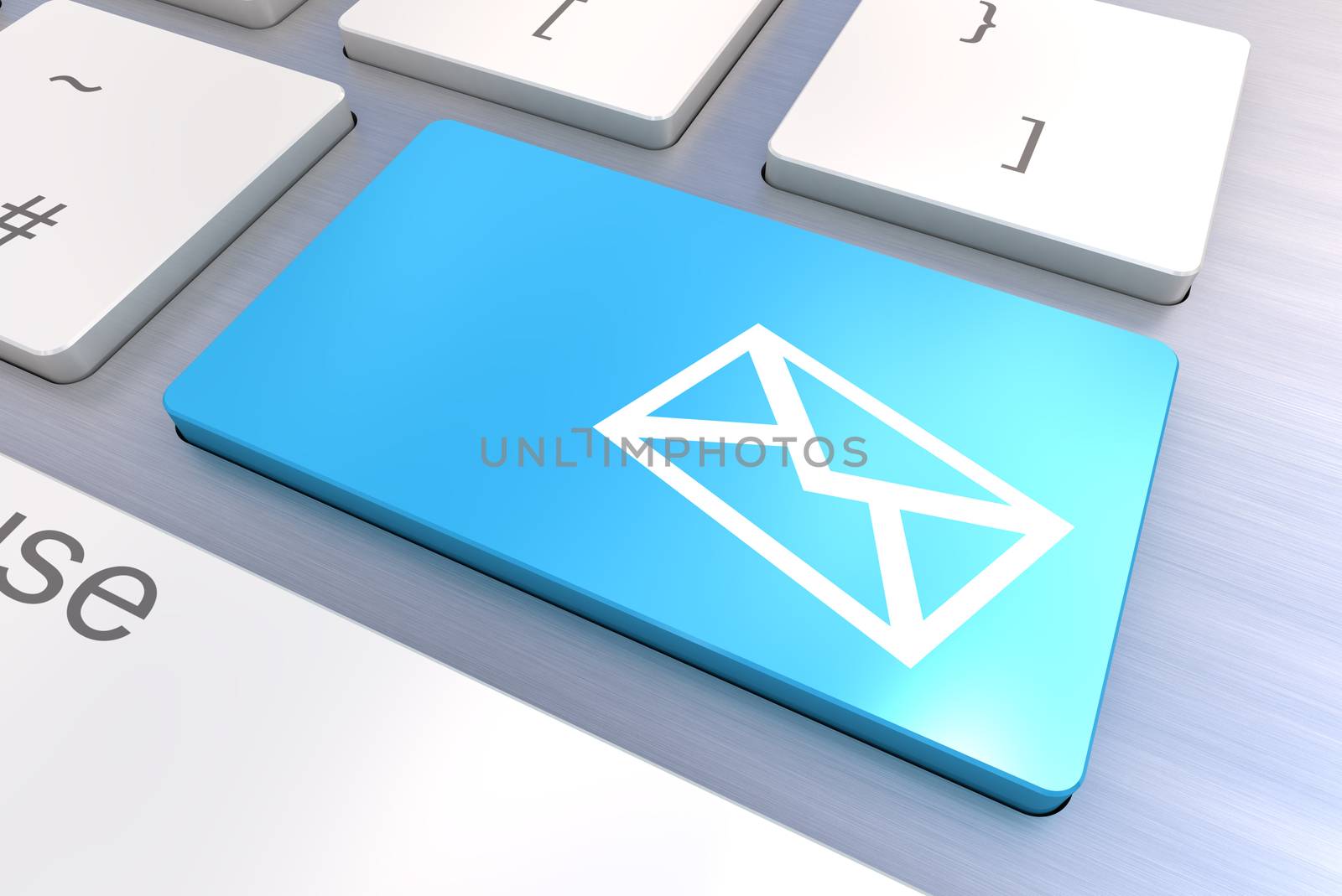 Email Concept keyboard button by head-off