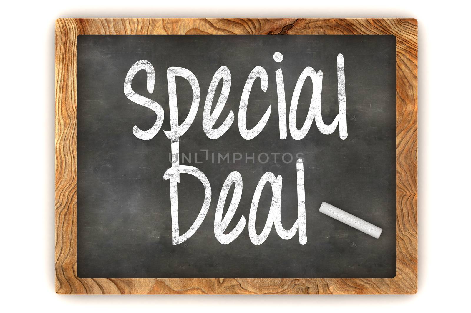 A Colourful 3d Rendered Blackboard Illustration Showing 'Special Deal'