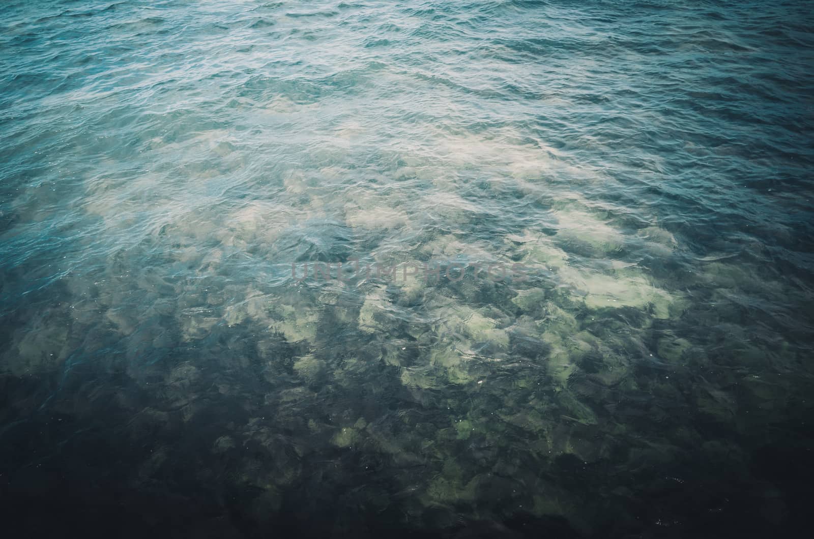 Blue sea nature and the sky in Thailand vintage